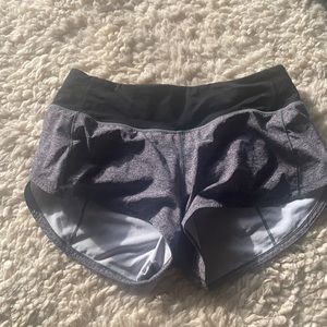 gray lululemon speed up short